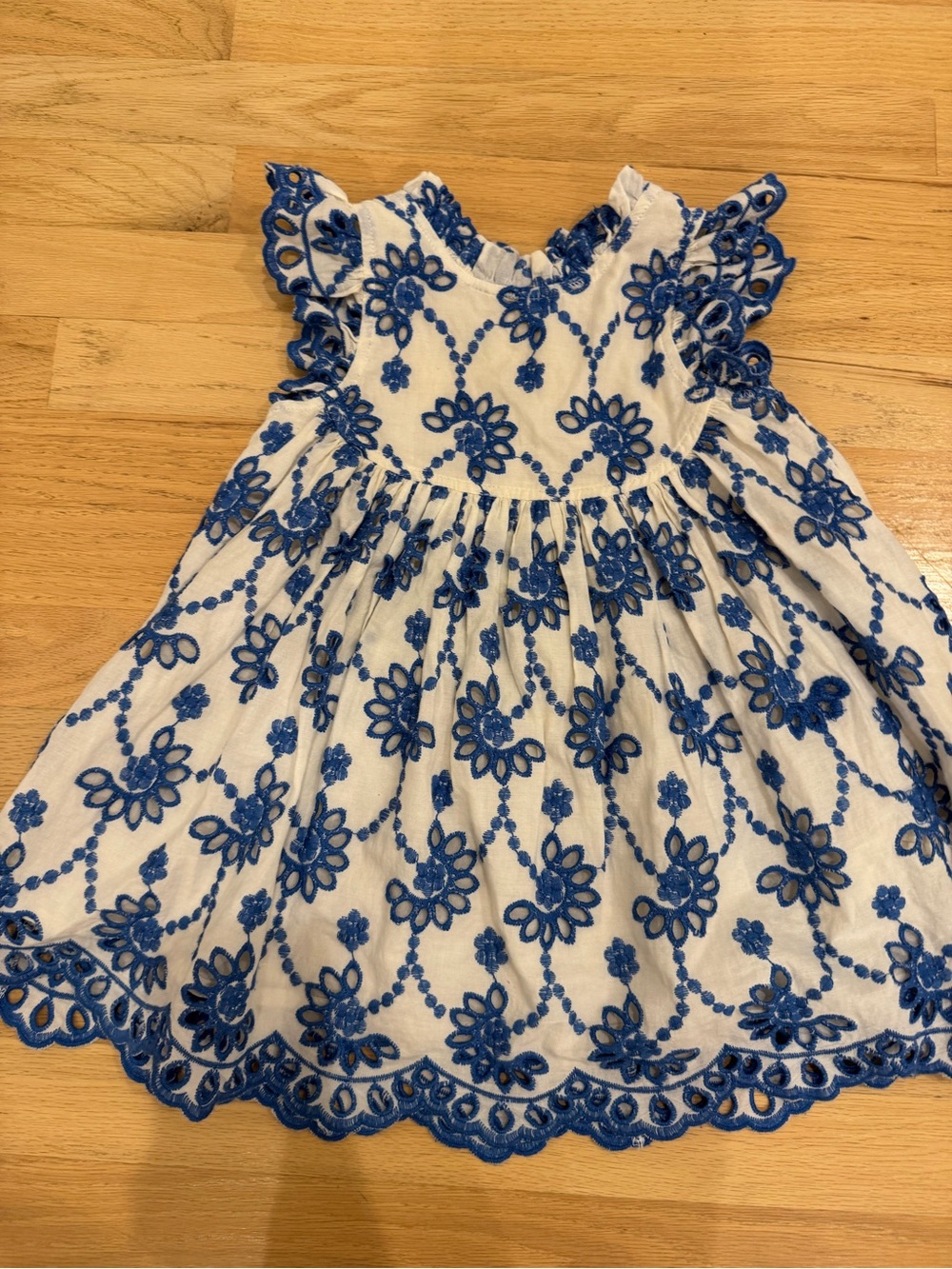 Pink Chicken Blue Eyelet Cynthia Dress – 2Y